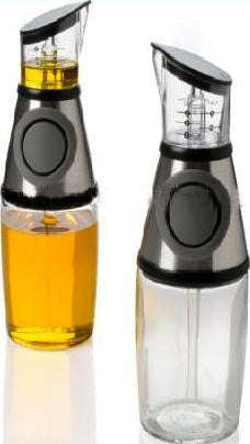 Press & Measure oil & vinegar Dispenser Glass bottle