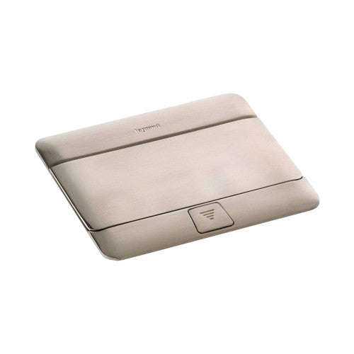 Legrand Arteor 3 Module Pop-Up Floor Box - Brushed Stainless Steel