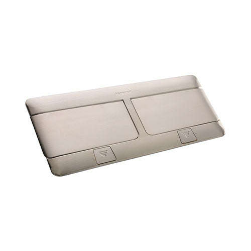 Legrand Arteor 8 Module Pop-Up Floor Box - Brushed Stainless Steel