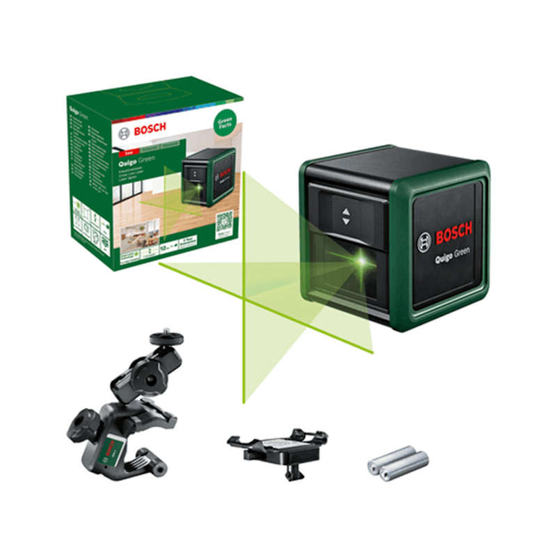Bosch Green Quigo Cross Line Self Levelling Laser 12m
