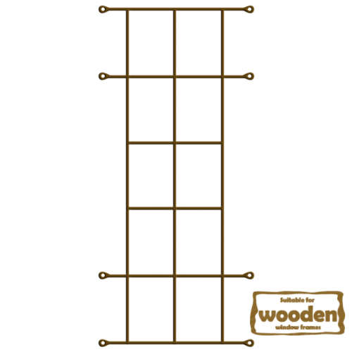 Xpanda Cottage 10 Pane Burglar Bars - 530mm x 1375mm Bronze