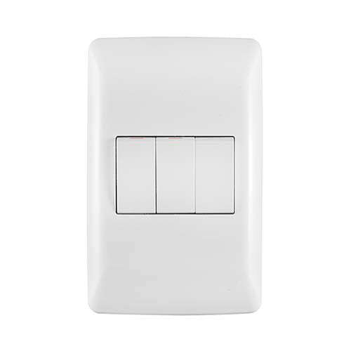 Crabtree Diamond 3 Lever 2 x 1-Way & 1 x 2-Way Light Switch 4 x 2
