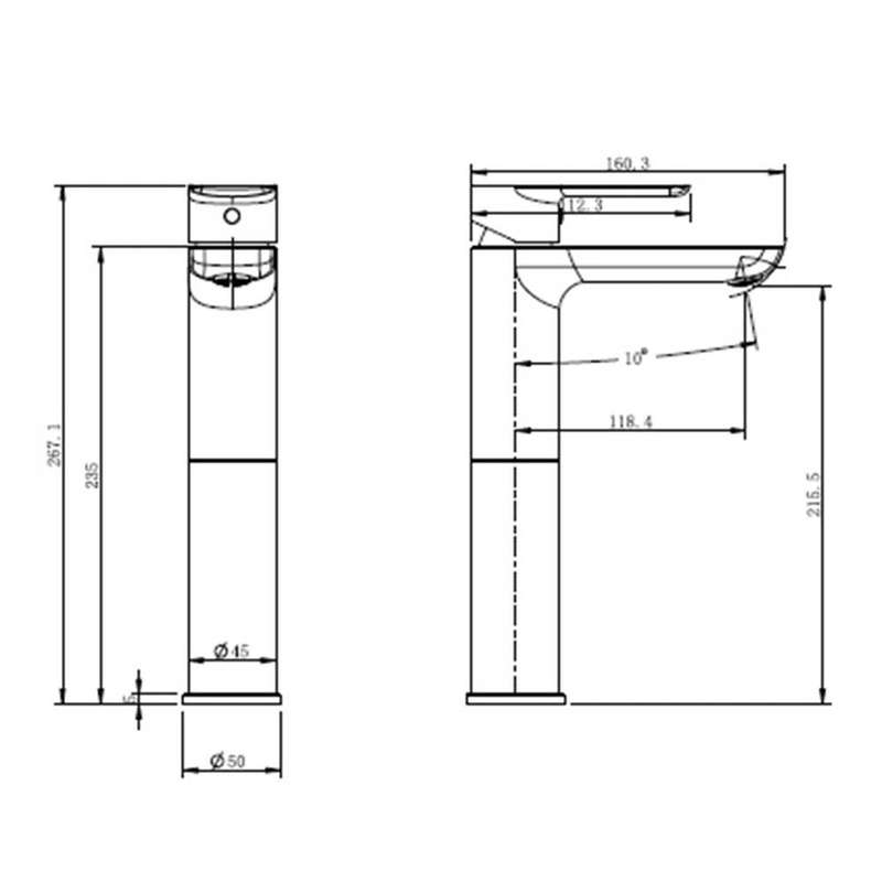Cobra Seine High Rise Basin Mixer
