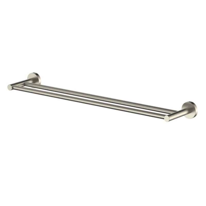 Cobra Seine Double Towel Rail 650mm - Brushed Nickel