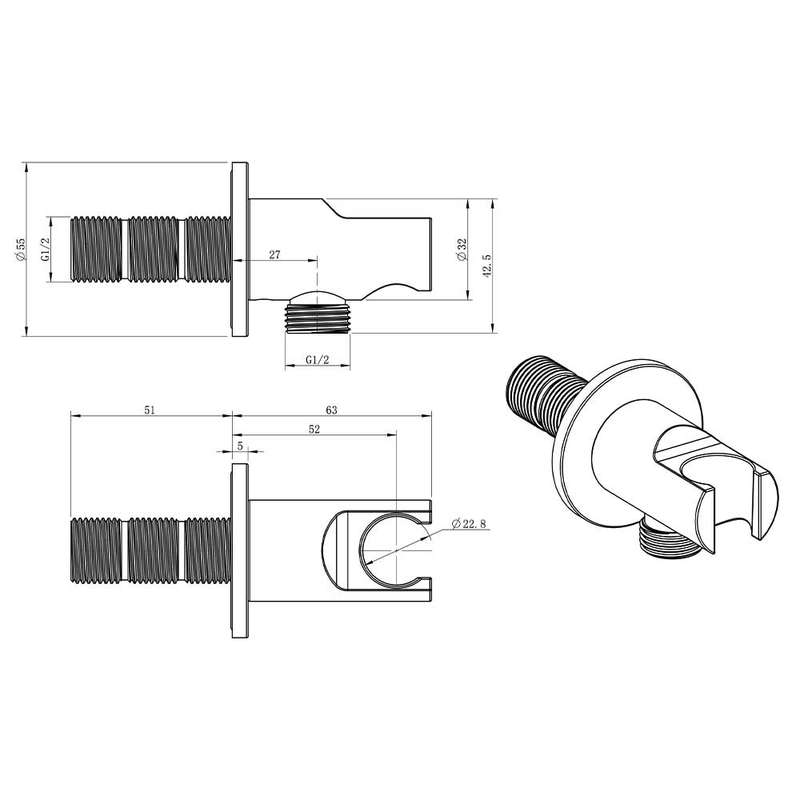 Cobra Seine Shower Outlet Round