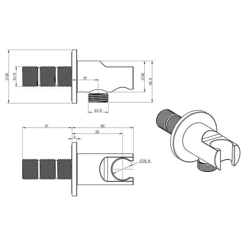 Cobra Seine Shower Outlet Round