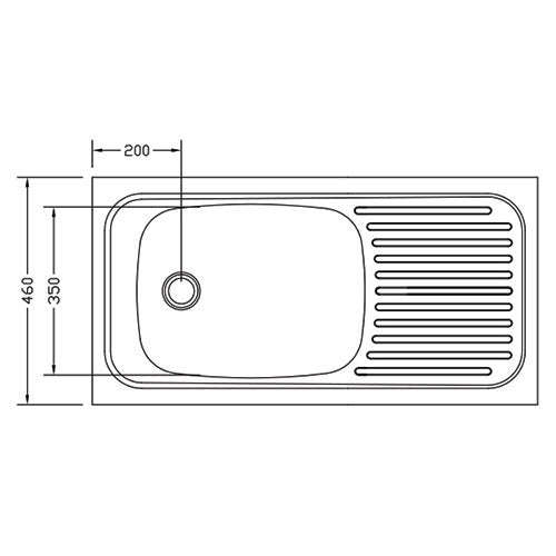 Franke Trendline 711 Single Bowl Overmount Sink 900 x 460mm - Stainless Steel
