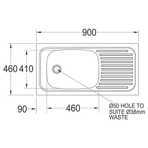 Franke Contract SA94 Single Bowl Overmount Sink - Stainless Steel
