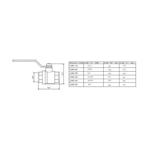 Cobra Isolating Ball Valve FxF 15mm