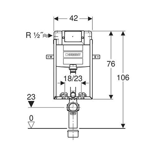 Geberit Kombifix Alpha Concealed Cistern 120mm