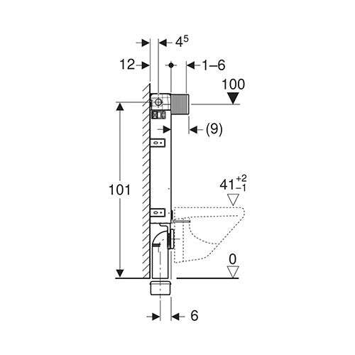 Geberit Kombifix Alpha Concealed Cistern 120mm