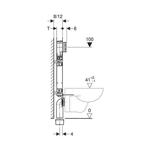 Geberit Kombifix Sigma Concealed Cistern 80mm