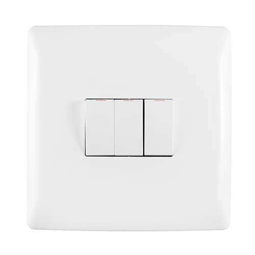 Crabtree Diamond 3 Lever Light Switch 4 x 4