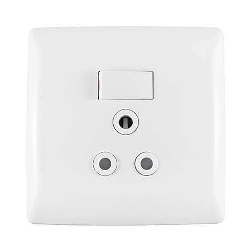 Crabtree Diamond Single RSA Socket 4 x 4 - Horizontal Switch