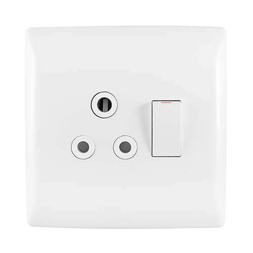 Crabtree Diamond Single RSA Socket 4 x 4 - Vertical Switch