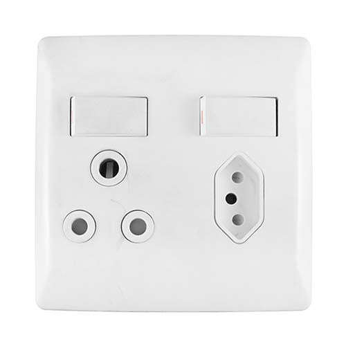 Crabtree Diamond RSA Slimline Combo Socket 4 x 4