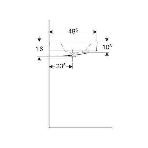 Geberit iCon Wall-Hung Basin 1200mm without Tap Hole