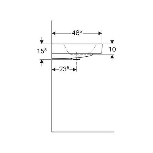 Geberit iCon Wall-Hung Basin 600mm