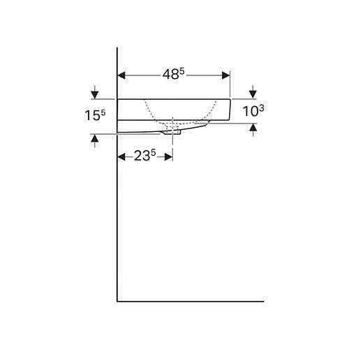 Geberit iCon Wall-Hung Basin 600mm