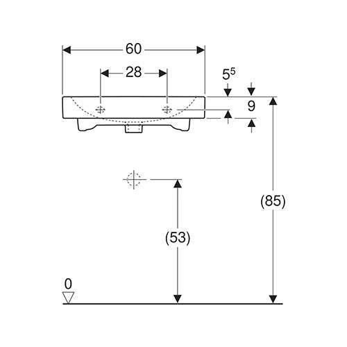 Geberit iCon Wall-Hung Basin 600mm