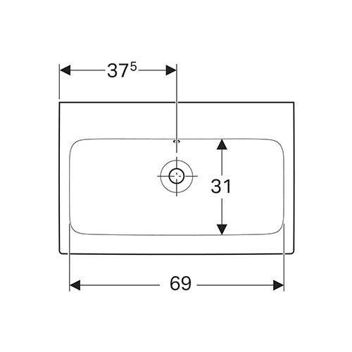 Geberit iCon Wall-Hung Basin 750mm