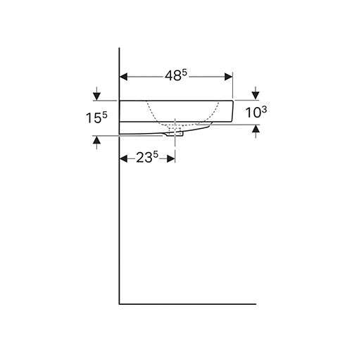 Geberit iCon Wall-Hung Basin 750mm