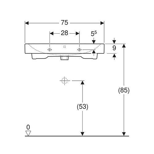 Geberit iCon Wall-Hung Basin 750mm