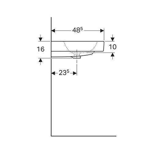 Geberit iCon Double Bowl Wall-Hung Basin