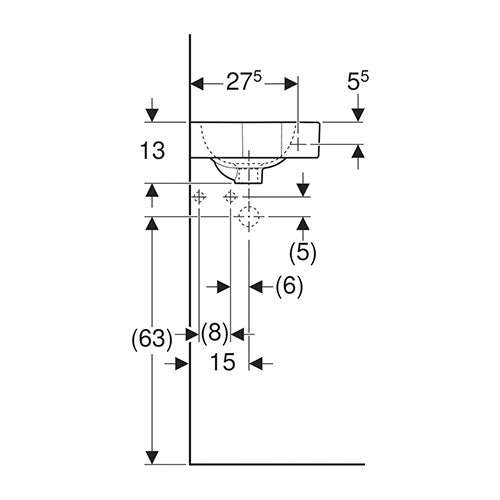 Geberit iCon Wall-Hung Corner Basin