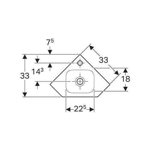 Geberit iCon Wall-Hung Corner Basin