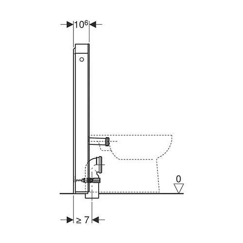 Geberit Monolith Sanitary Module for Floor-Standing Toilet 1010mm - Black