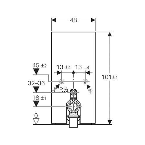 Geberit Monolith Sanitary Module for Floor-Standing Toilet 1010mm - Lava
