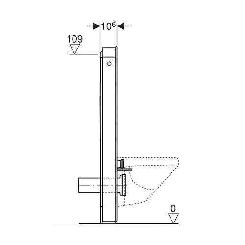 Geberit Monolith Sanitary Module for Wall-Hung Toilet 1140mm - Black
