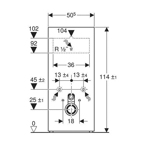 Geberit Monolith Sanitary Module for Wall-Hung Toilet 1140mm