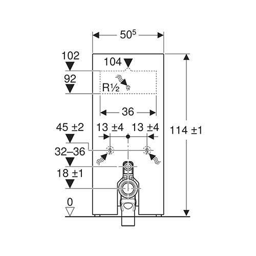 Geberit Monolith Sanitary Module for Floor-Standing Toilet 1140mm - Lava