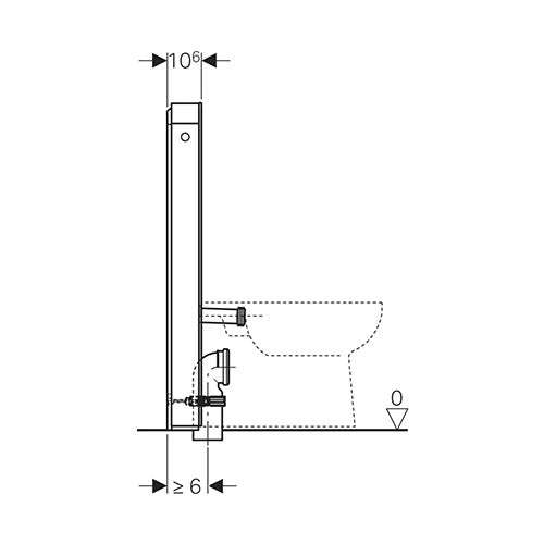 Geberit Monolith Plus for Floor-Standing Toilet 1010mm - Lava