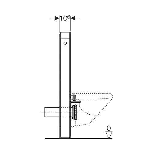 Geberit Monolith Plus for Wall-Hung Toilet 1010mm - Black