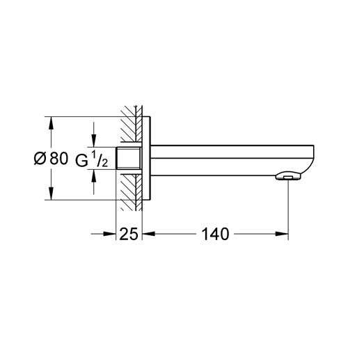 GROHE Bau Cosmopolitan Bath Spout