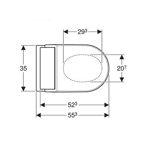 Geberit AquaClean Tuma Classic Wall-Hung Toilet - Alpine White