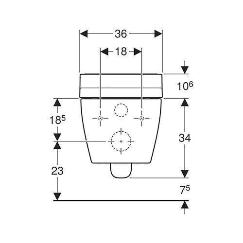 Geberit AquaClean Tuma Comfort Wall-Hung Toilet - Stainless Steel
