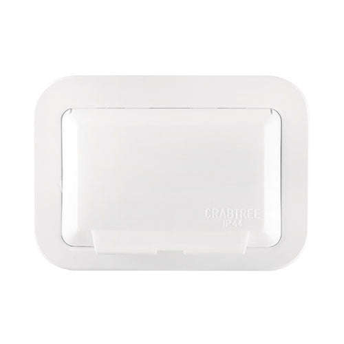 Crabtree Industrial Single RSA Weatherproof Socket 2 x 4 - Metal Surface Box