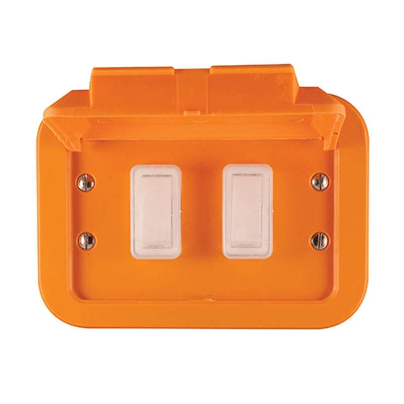 Crabtree Industrial 2 Lever 1-Way Weatherproof Switch in Surface Box 2 x 4