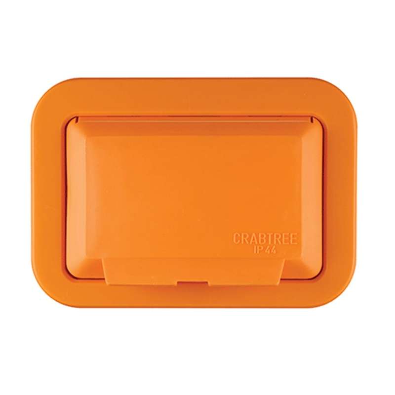Crabtree Industrial Single RSA Weatherproof Socket 2 x 4 - Plastic Surface Box