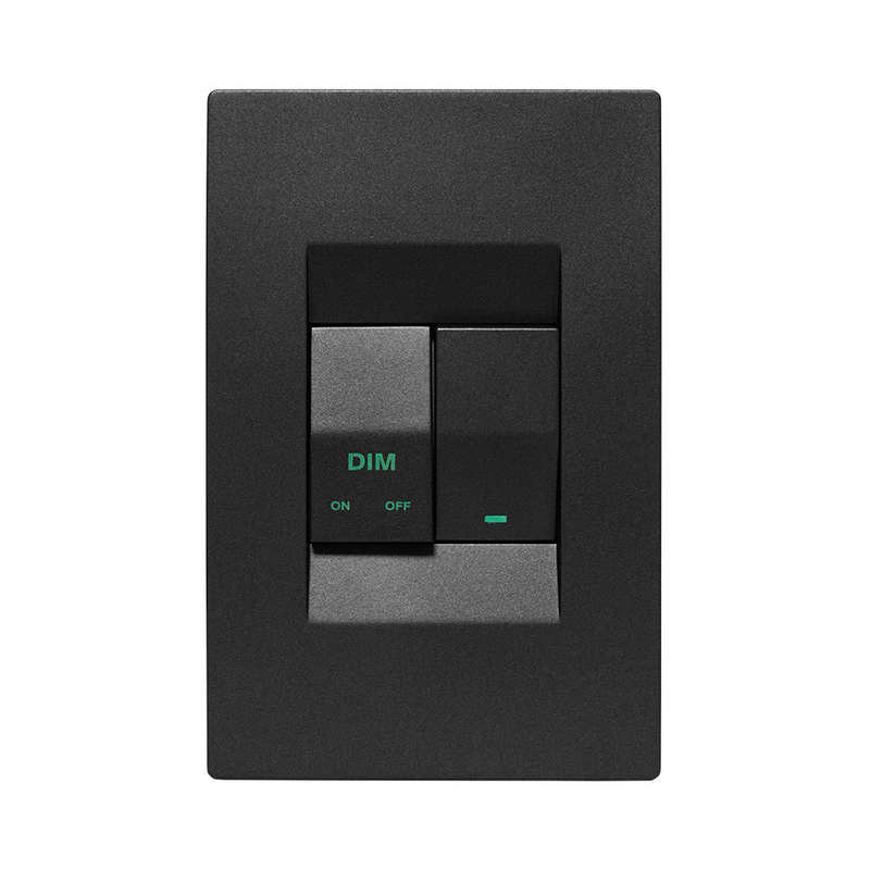 Crabtree Topaz 2 Lever with Dimmer Switch 4 x 2 - Graphite