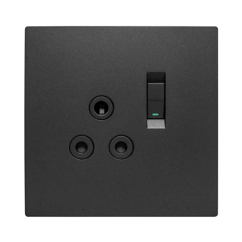 Crabtree Topaz Single RSA Socket 4 x 4 - Graphite