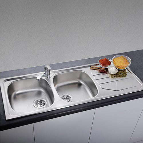 Franke Nouveau NVN621 Stainless Steel Double Bowl Inset Sink 460x1160mm
