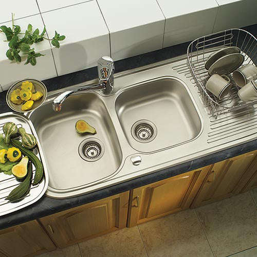 Franke Quinline QLX 621-110 Double Bowl Inset Sink - Stainless Steel