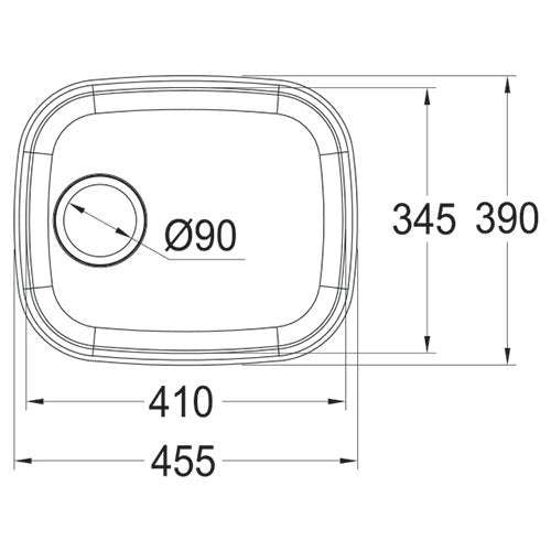 Franke CUB 150 Single Bowl Undermount Sink - Stainless Steel