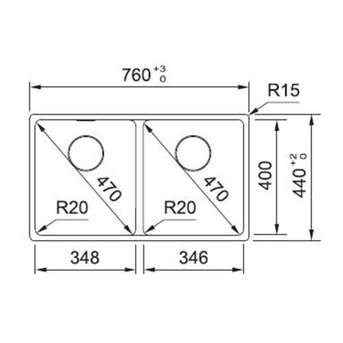 Franke Maris MRG620-35-35 Fragranite Undermount Sink