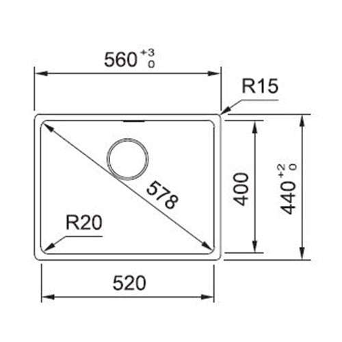 Franke Maris MRG610-52 Fragranite Undermount Sink